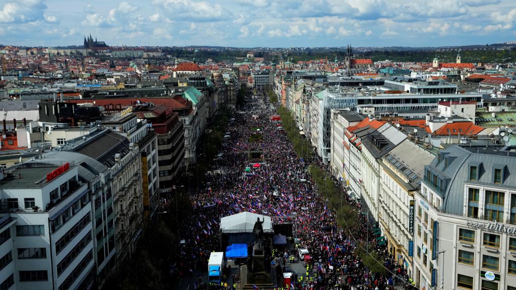 Protesto em Praga