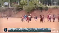Árbitro esfaqueia jogador durante um jogo no Brasil (youtube)
