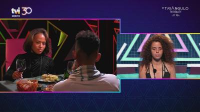 Sara Sistelo é confrontada com imagens do jantar de Lara e Moisés! Veja a reação - TVI