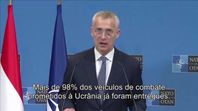 "Mais de 98% do material militar prometido à Ucrânia já foi entregue", diz NATO - TVI