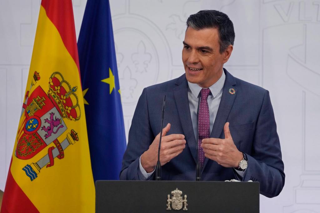 O primeiro-ministro espanhol Pedro Sánchez (Foto: Paul White/AP)