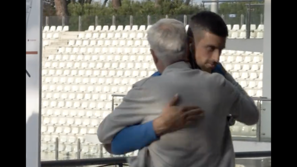 José Mourinho e Novak Djokovic (vídeo twitter)