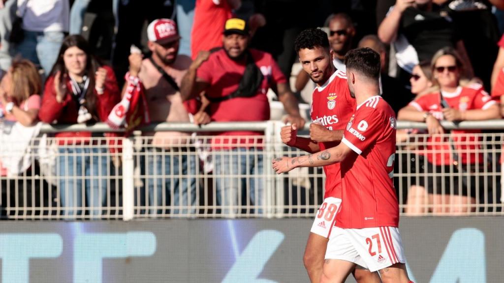 Gonçalo Ramos fez o terceiro golo do Benfica frente ao Portimonense (Filipe Farinha/Lusa)