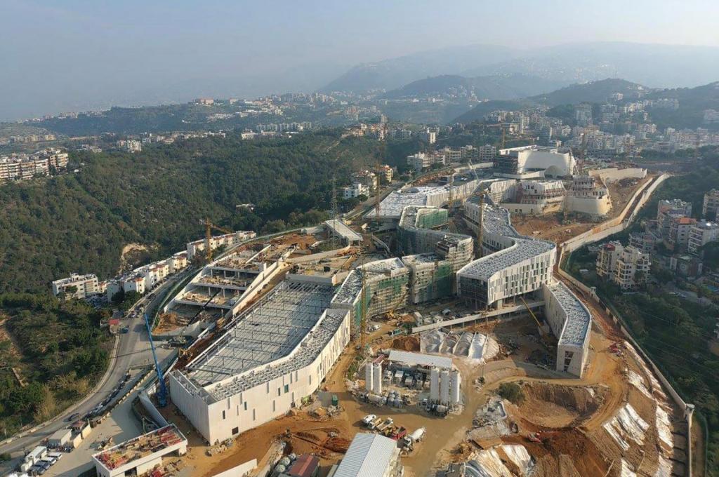 Imagem aérea do novo complexo da embaixada dos EUA no Líbano. Imagem: Embaixada dos EUA em Beirute/Twitter