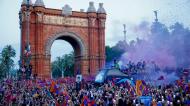 Barcelona festeja título de campeão (AP)