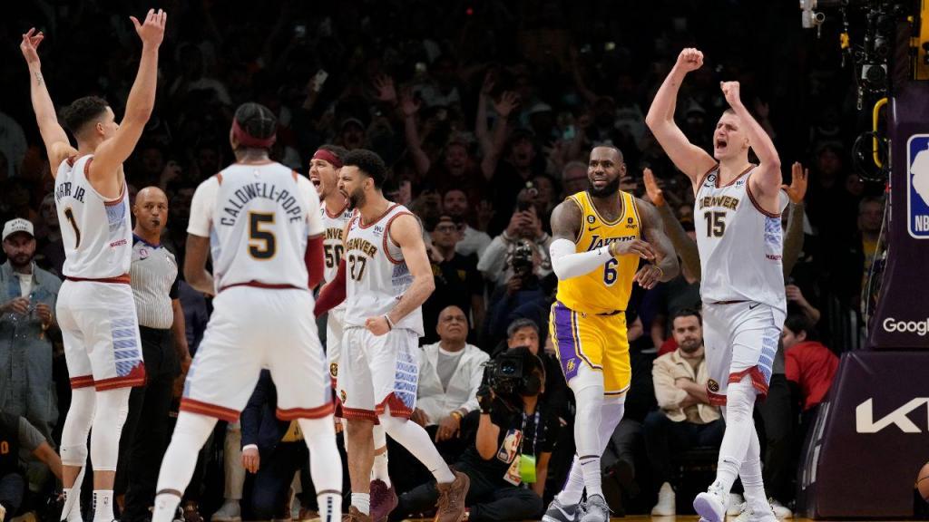 Nuggets batem Lakers e garantem presença inédita na final da NBA (AP Photo/Ashley Landis)