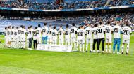 Jogadores do Real Madrid com a camisola de Vini Jr (FOTO: Real Madrid)