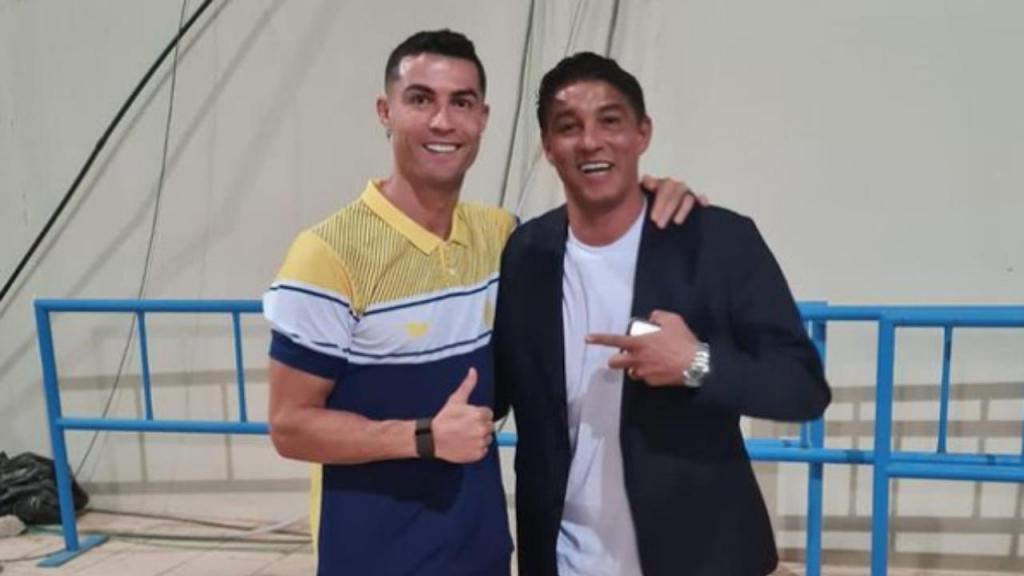Cristiano Ronaldo e Mário Jardel reencontram-se (Foto: Instagram Mário Jardel)
