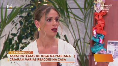 Mariana Duarte explica comportamentos n'O Triângulo: «Eu fui lá para jogar» - TVI