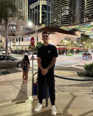 As férias dos dragões: André Franco em Miami, onde assistiu a um jogo das finais da NBA (Instagram)