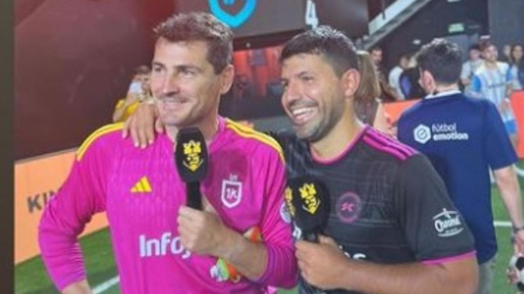 Aguero e Casillas (Foto: Instagram)