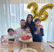 Messi festejou o 36.º aniversário com a família na Argentina