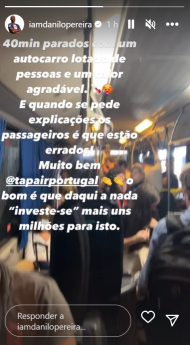 Danilo pereira critica a TAP (instagram/iamdanilopereira)