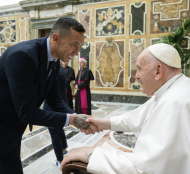 Gonçalo Paciência e Marchesín partilham fotografias da visita ao Papa Francisco (Instagram)
