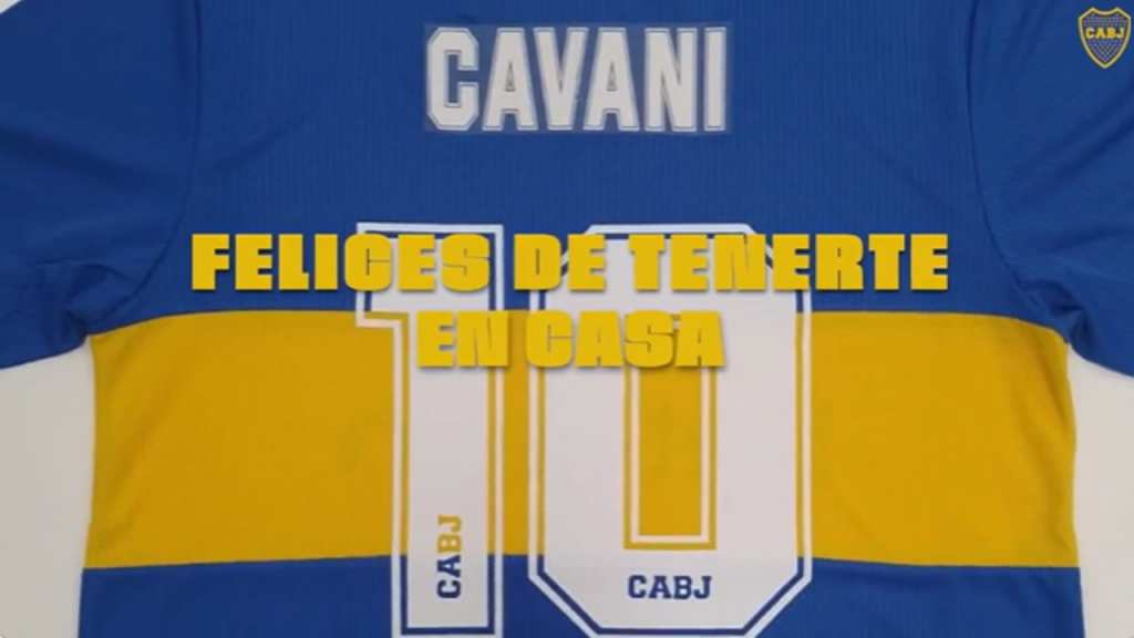 Edinson Cavani (twitter Boca)