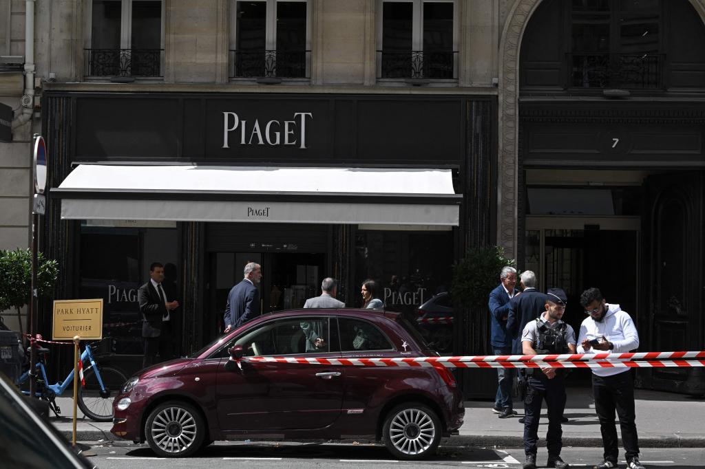 Assalto na loja de luxo Piaget, em Paris (Stefano Rellandini/Getty Images)