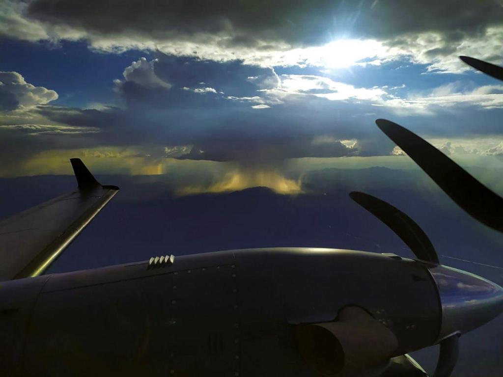 avião de sementeira de nuvens da empresa Startup Renaissance no méxico. Foto Startup Renaissance