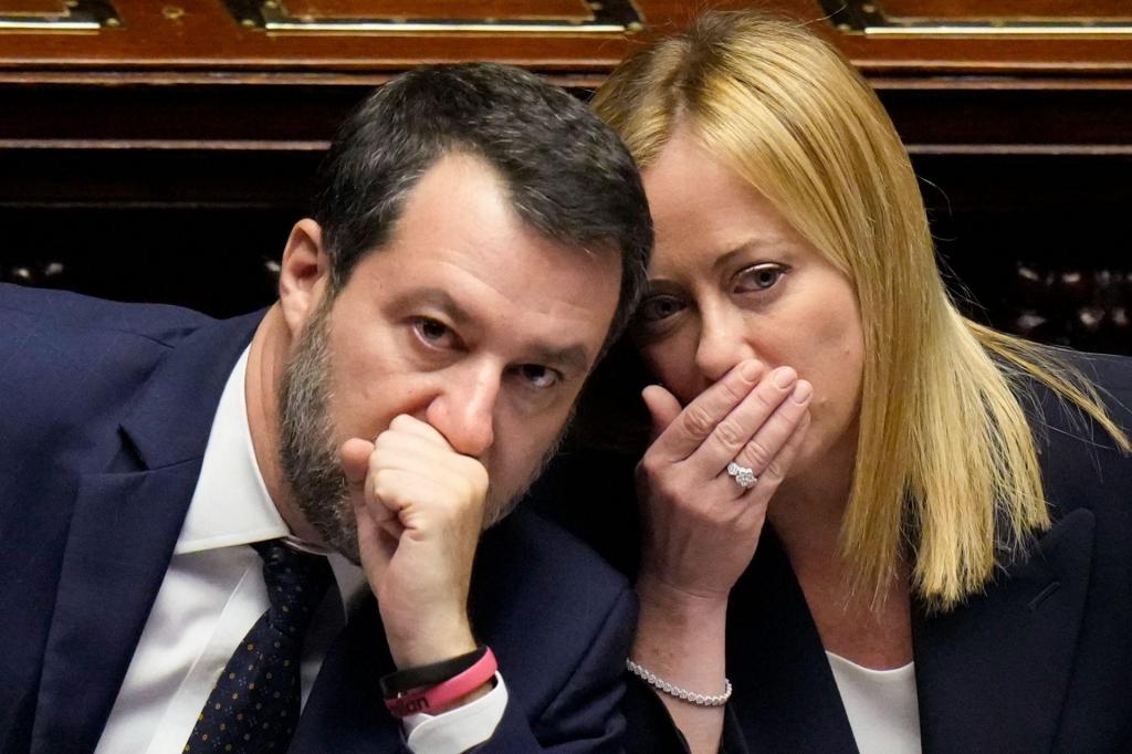 Giorgia Meloni e Matteo Salvini (AP)