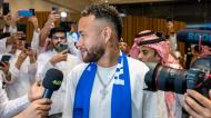 Neymar já está na Arábia Saudita (foto: Al Hilal)