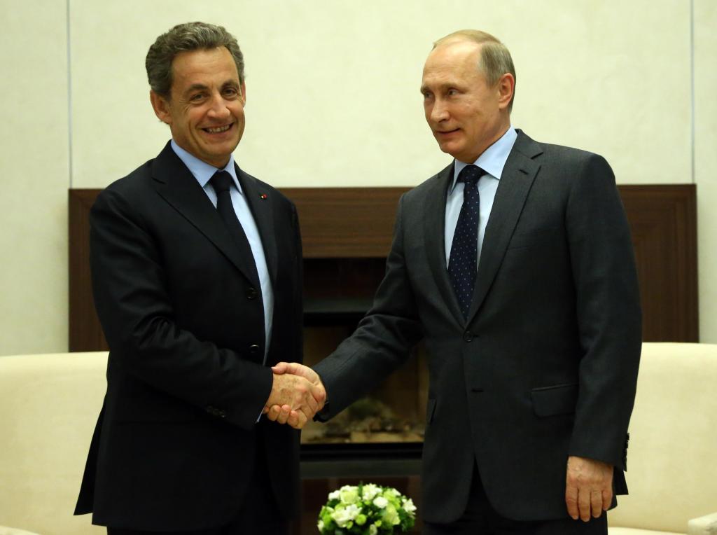 Nicholas Sarkozy e Vladimir Putin (Sasha Mordovets/Getty Images)