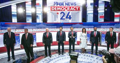 Apoio a Trump e à Ucrânia divide candidatos republicanos no primeiro debate - TVI