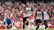João Palhinha bateu Ramsdale para o 2-2 no Arsenal-Fulham (Paul Harding/Getty Images)