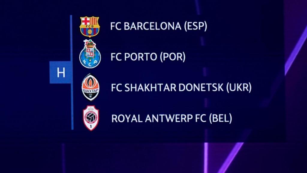 O grupo do FC Porto na Liga dos Campeões 2023/24 (AP/Daniel Cole)
