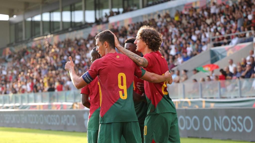 Sub-21: Portugal festeja golo frente à Andorra (ESTELA SILVA/Lusa)
