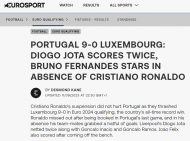 Portugal-Luxemburgo, 9-0: Eurosport