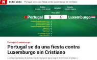 Portugal-Luxemburgo, 9-0: Marca
