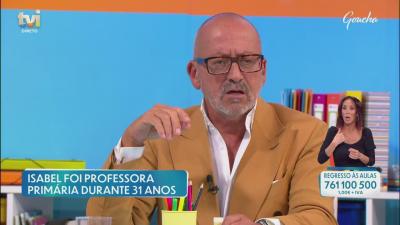 Manuel Luís Goucha recorda: «Eu levei muita reguada!» - TVI