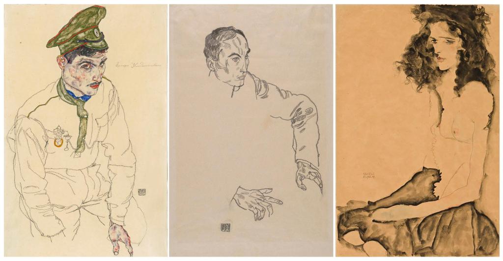 Três obras de arte de Egon Schiele (AP)
