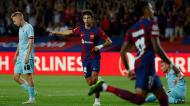 João Félix festeja o 1-0 no Barcelona-Antuérpia (AP/Joan Monfort)