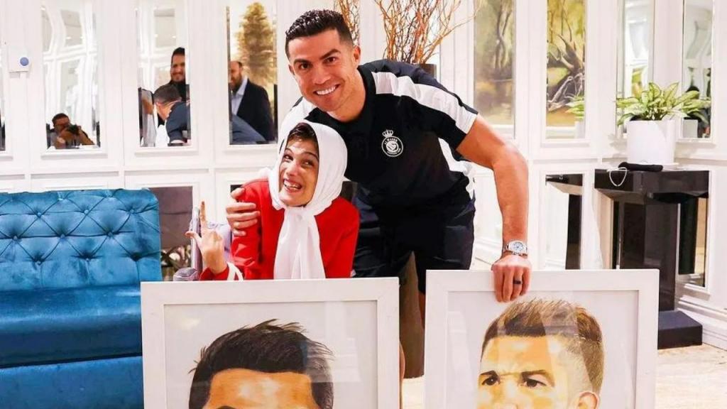 Cristiano Ronaldo com Fatemeh Hamami (Instagram/fatemehamami)