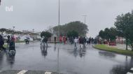 O clima (molhado) antes do Lusitânia-Benfica