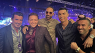 Ronaldo, Figo, Fenómeno... equipa de estrelas junta-se para ver combate de boxe (instagram)