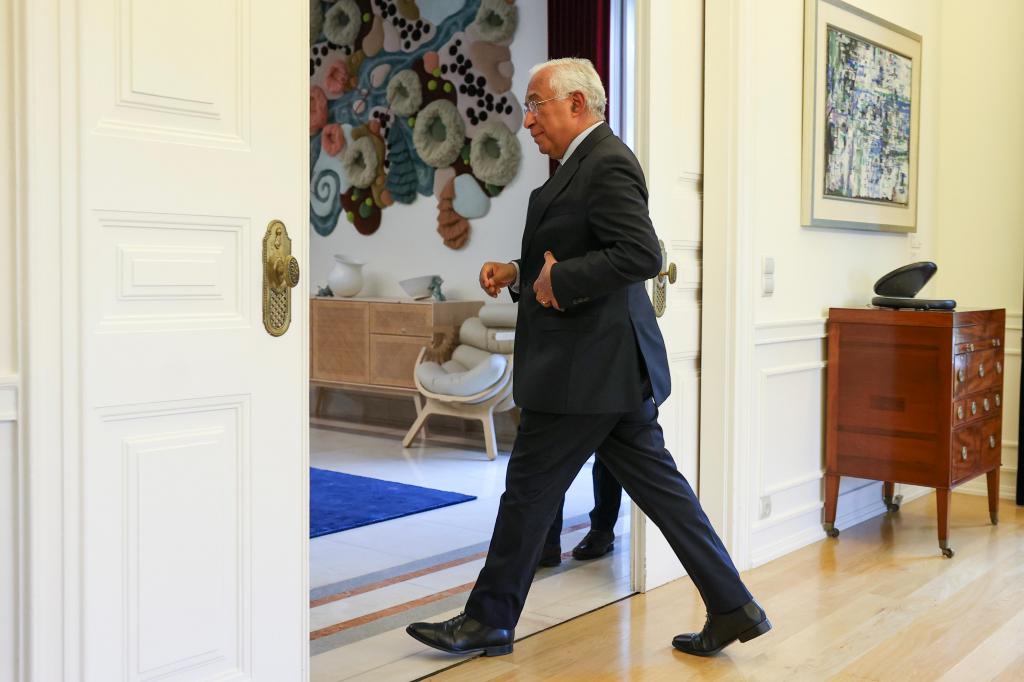 O primeiro-ministro António Costa depois de ter anunciado a sua demissão, a 7 de novembro de 2023. (Lusa/José Sena Goulão)