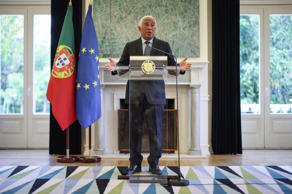 O primeiro-ministro António Costa depois de ter anunciado a sua demissão, a 7 de novembro de 2023 (Patrícia de Melo Moreira/AFP via Getty Images)