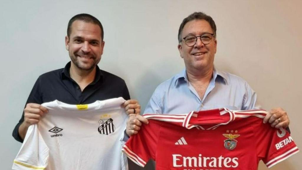 Rui Pedro Braz com Marcelo Teixeira, novo presidente do Santos (Instagram marcelopteixeira)