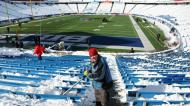 A neve é tanta que não há lugares marcados: o incrível cenário do Bills-Steelers (AP)