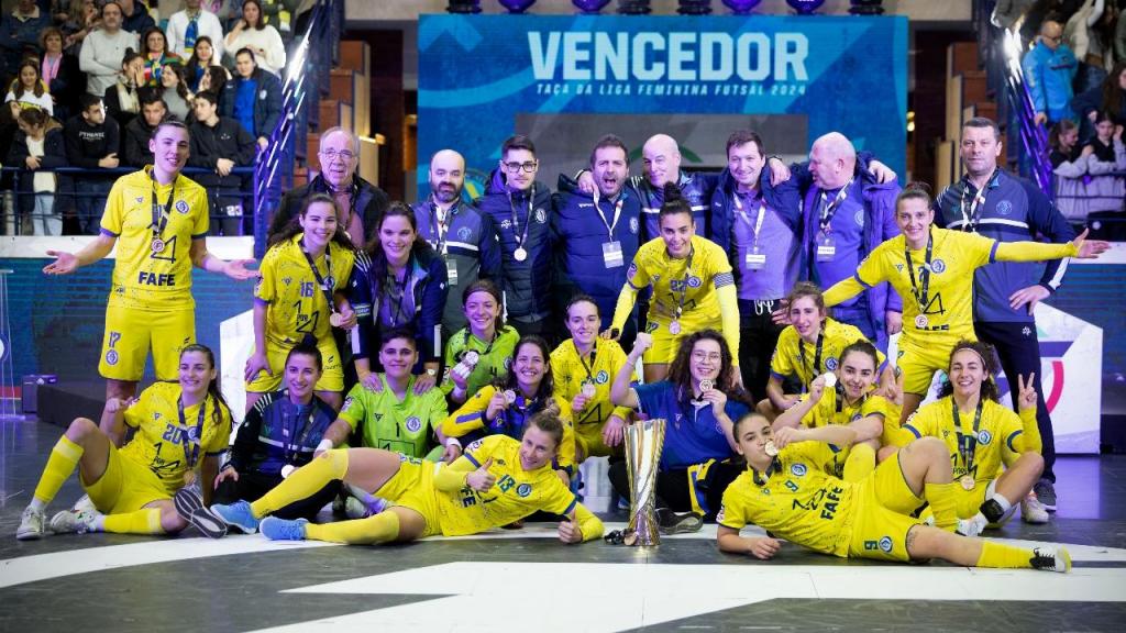 Nun'Álvares conquista Taça da Liga feminina 2023/24 (JOSÉ COELHO/Lusa)