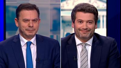 "O idiota útil da esquerda" e o "grau zero da política". O frente a frente de Luís Montenegro e André Ventura - TVI