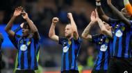 Inter festeja vitória sobre Génova (Luca Bruno/AP)