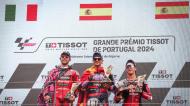 Jorge Martín venceu o GP de Portugal em MotoGP, seguido de Enea Bastianini e Pedro Acosta (José Sena Goulão/Lusa)