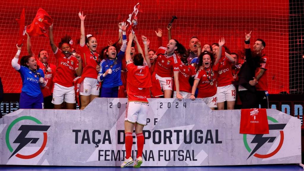 Benfica conquista a Taça de Portugal de futsal feminino (DR)
