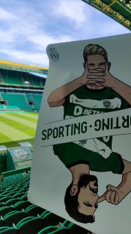 Coreografia do Sporting para o dérbi (instagram/dj_dsigns)