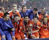 A festa da Holanda depois da vitória no Europeu de sub-21