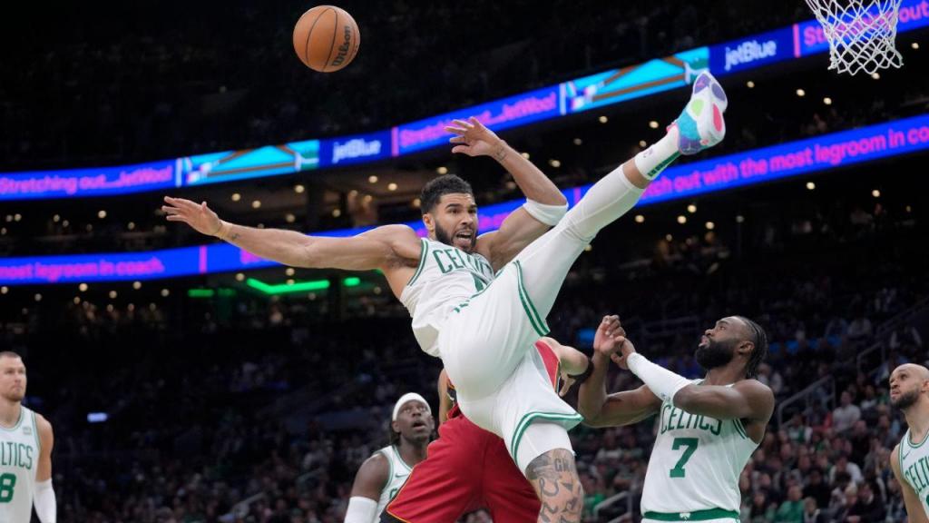 Jayson Tatum no Boston Celtics-Miami Heat (Steven Senne/AP)