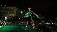 Fresneda celebra à Ronaldo na festa do Sporting campeão (FOTO: Sporting)