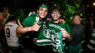 Quaresma e Daniel Bragança na festa do Sporting campeão (FOTO: Sporting)